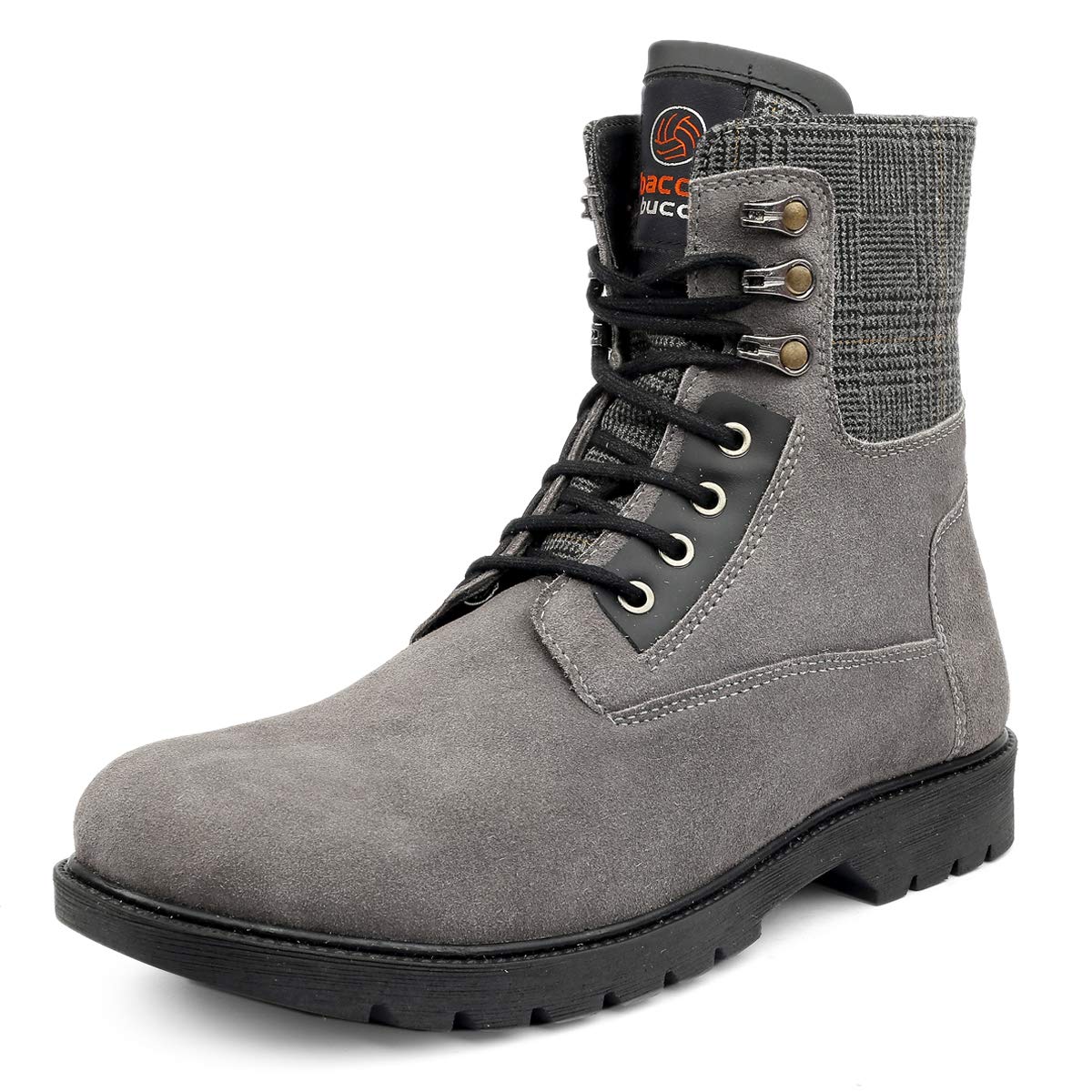 Bacca Bucci® Lethal Original 7-Eye Genuine Suede Leather Ankle Boots for Men- Grey, Size UK7 (B08R9ZVPRX) Amazon Price History, Amazon Price Tracker