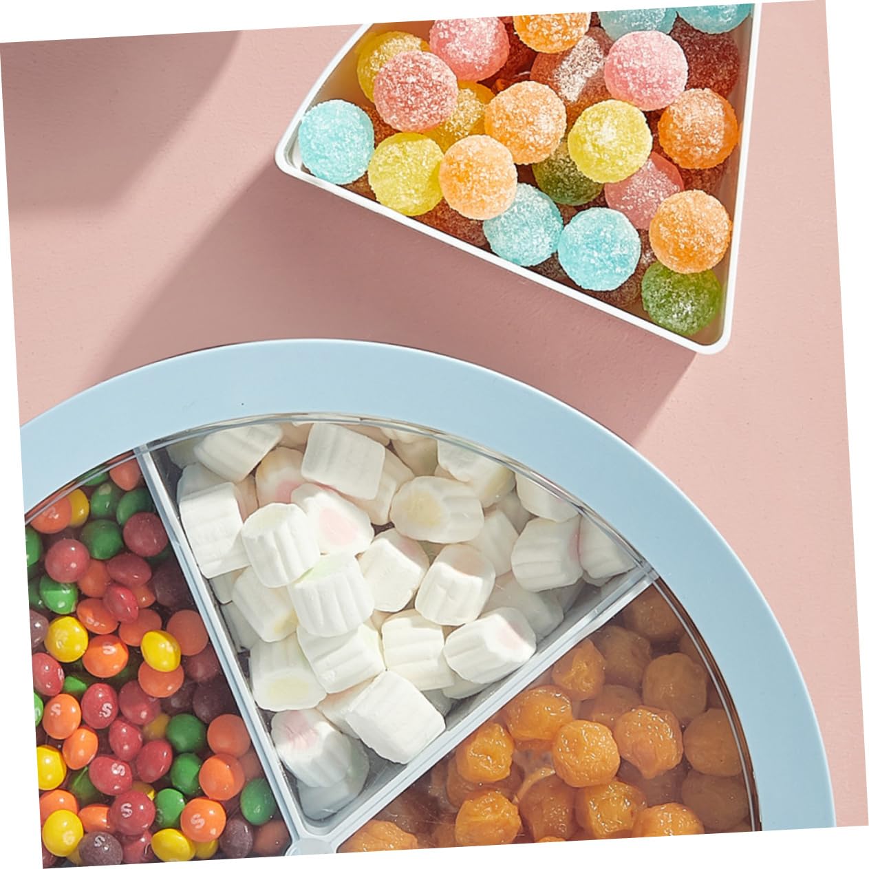 MAGICLULU Boîte à Fruits Secs avec Plateau Détachable Couvercle Rangement pour Bonbons Fruits et Noix