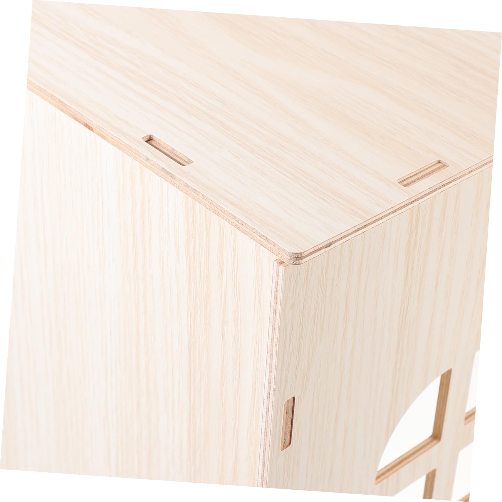 Casa de Madera Nido Resistente Beige para Hámsteres y Chinchillas y Cama Acogedora para Pequeños Roedores y Conejos en Espacios Interiores