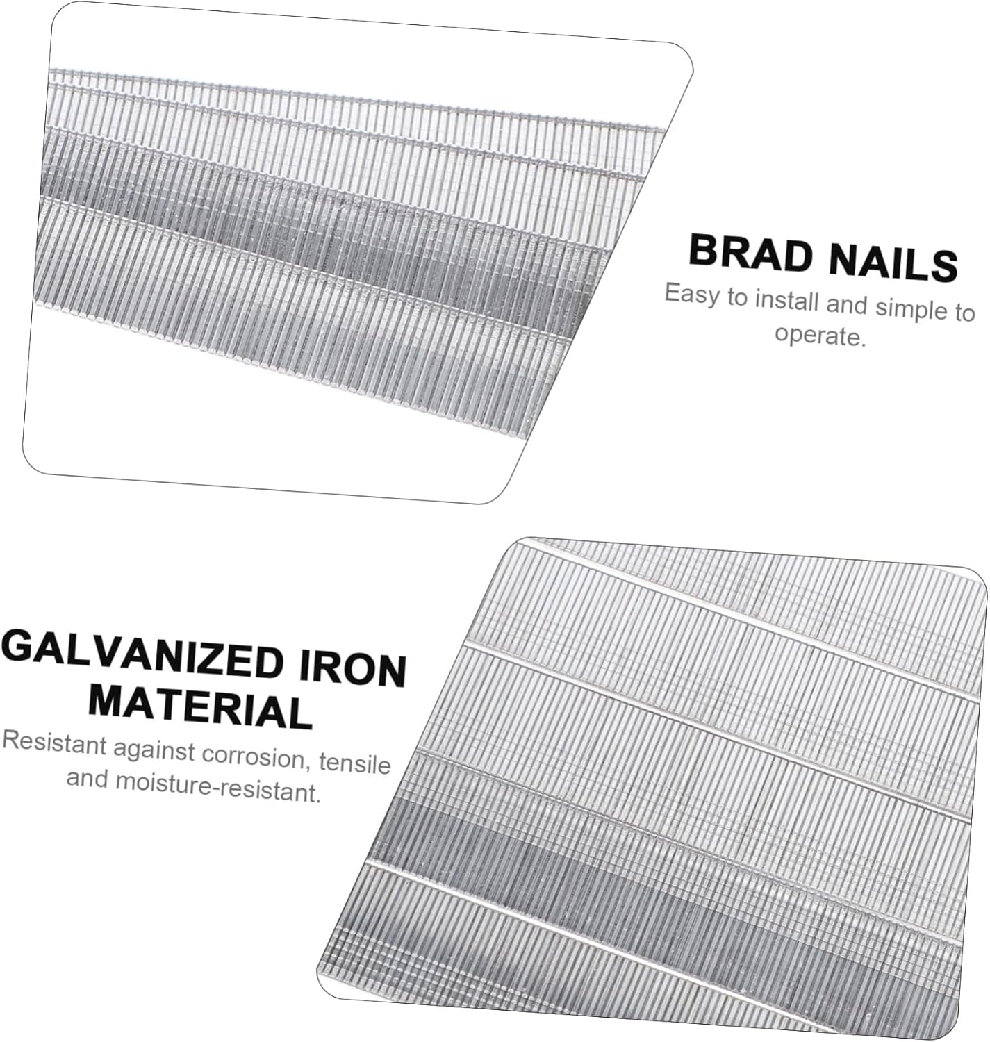 8000Pcs Galvanized Iron Nails for Woodworking Gauge Finishing Nails Easy Install Straight for Furniture Assembly Suitable for Cabinet Making and