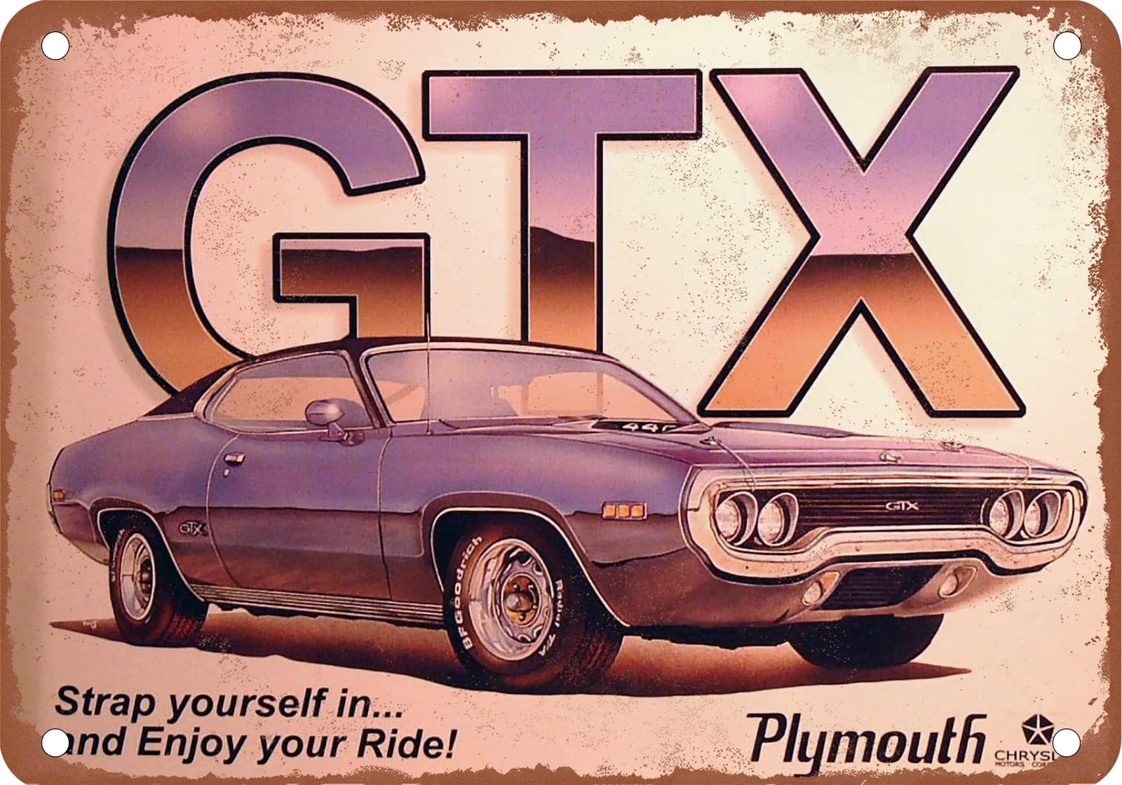 METAL SIGN - 1971 Plymouth Vintage Ad 05 - Old Retro Rusty Look home decor