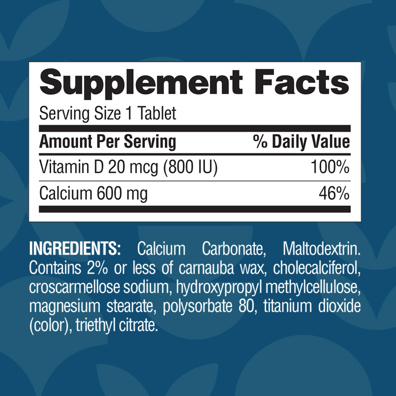 Nature's Wonder Calcium 600mg + Vitamin D3 20mcg, Bone Health, 220 Tablets — Amazon image 9
