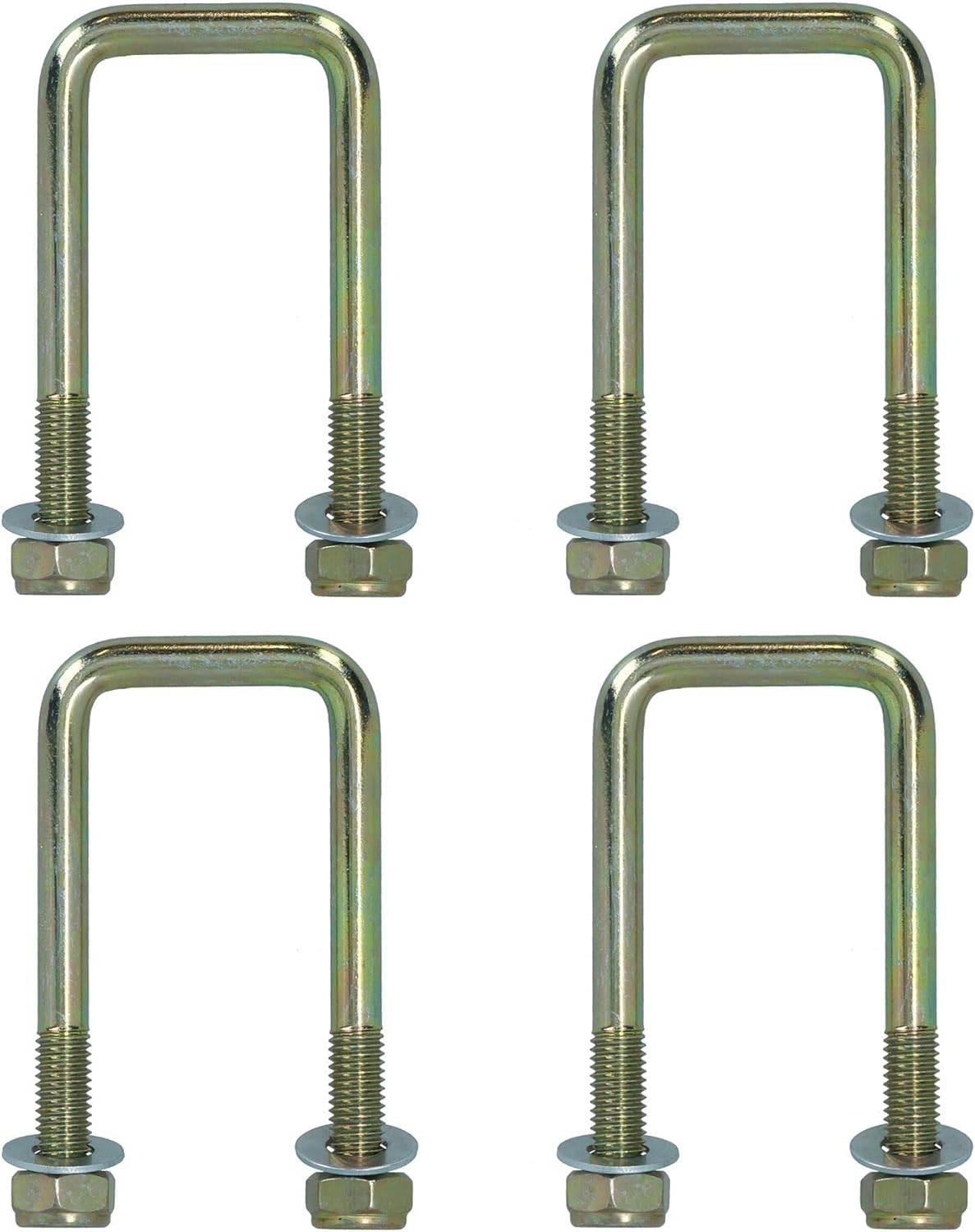 4 Pack M10 40mm x 88mm U-Bolt N-Bolt for Trailers with Nuts HIGH TENSILE