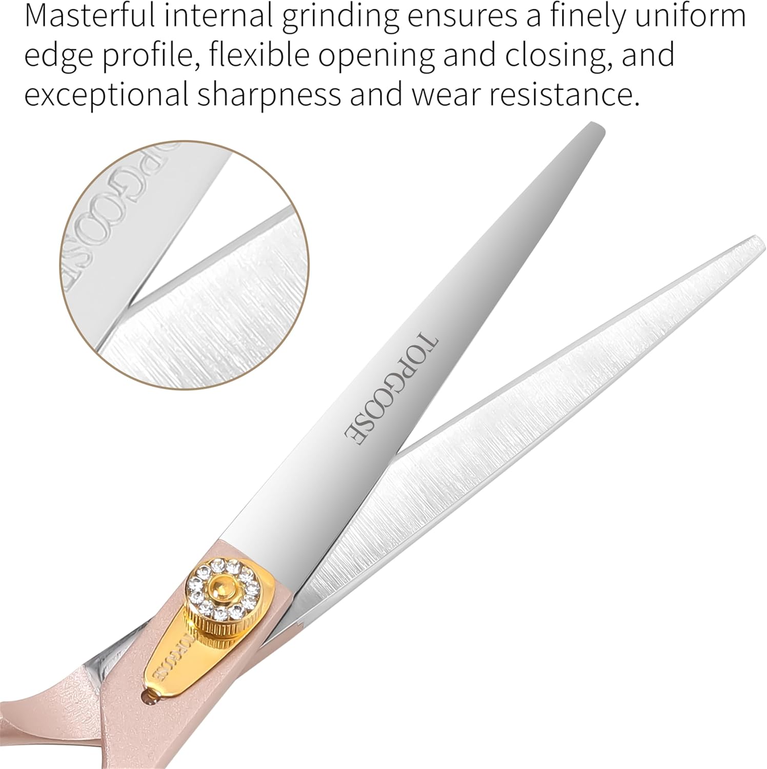 7.5" Professional Dog Grooming Scissors Set 4PCS - 440C Stainless Steel Shears — view 6