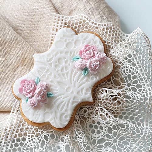 Miniatura 5 de Juego de 4 cortadores de galletas con marco de placa de acero inoxidable, juego de cortadores de galletas de pastelería para fondant (estilo 2)