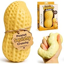 Crunchy Peanut Squishy ASMR Stress Ball, Moldable Bead Filled Sensory Toy