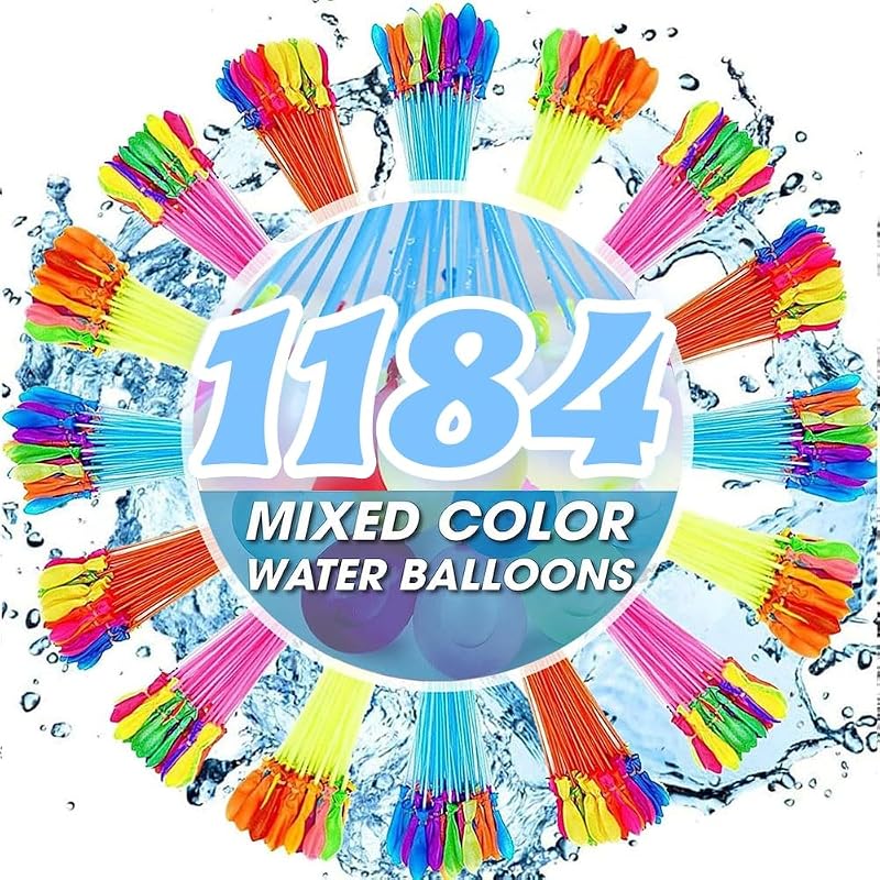 Summer Water Toys Magical Quick Fill Water Balloons for Pools and Water Companions 1184 Balloons (BG)