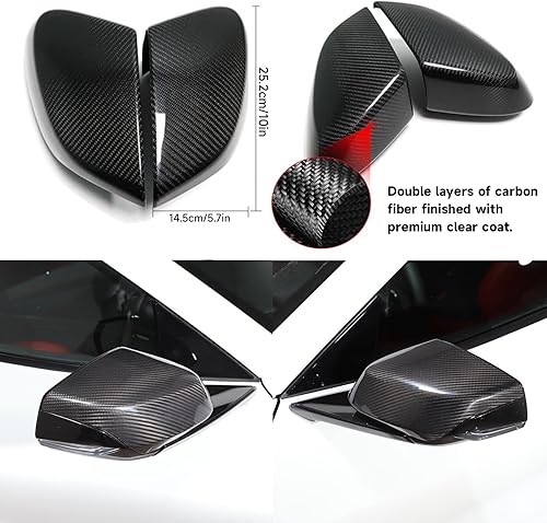 Miniatura 2 de Cubierta de espejo retrovisor interior de fibra de carbono para automóvil, accesorios interiores para Chevrolet Corvette C8 Stingray Z06 2020-2023