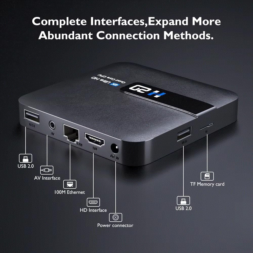 Android 10.0 TV, 2 GB/16 GB, WiFi 2,4/5 GHz, 4K, odtwarzacz multimedialny 1080p, Box, bardzo szybki
