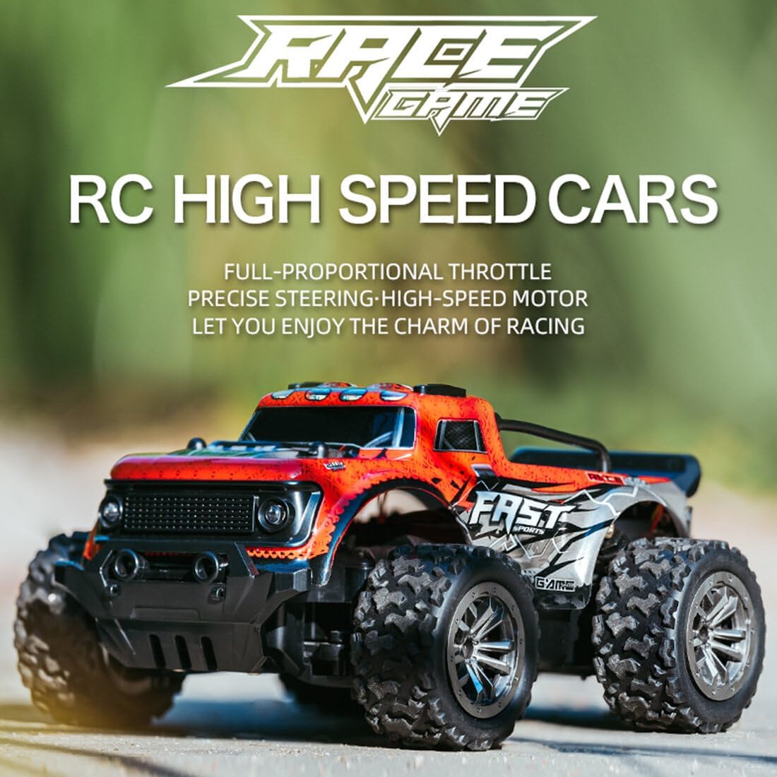 1:20 All-terrain Rc Buggy Car, 25 Km/H Szybki Pilot Zdalnego Sterowania Crawler Ze światłami Led, Nadwozie Przeciwwybuchowe Z Pvc Do Wyścigów Terenowych