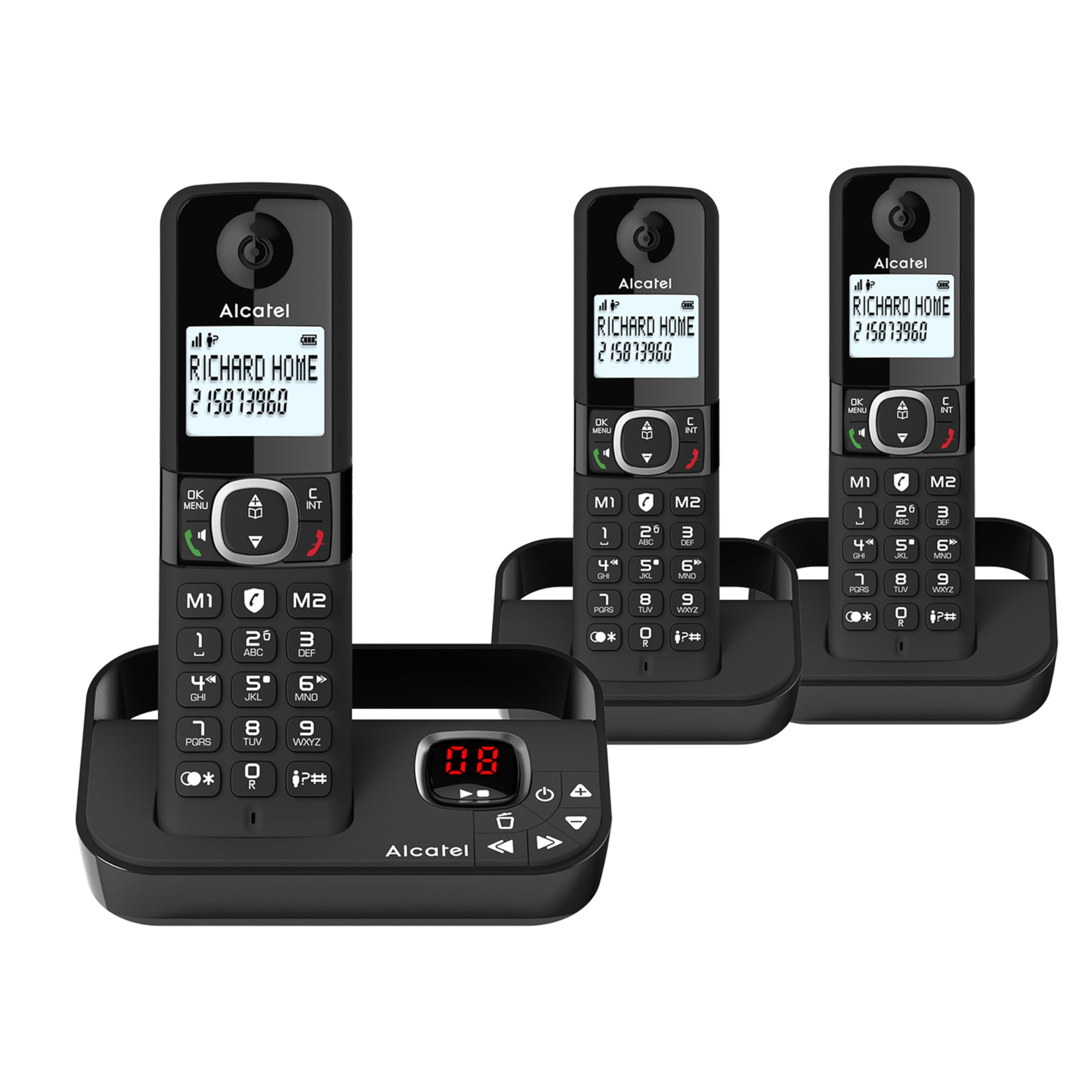 Alcatel F860 Trio Bloc d'appel DECT Téléphone et répondeur