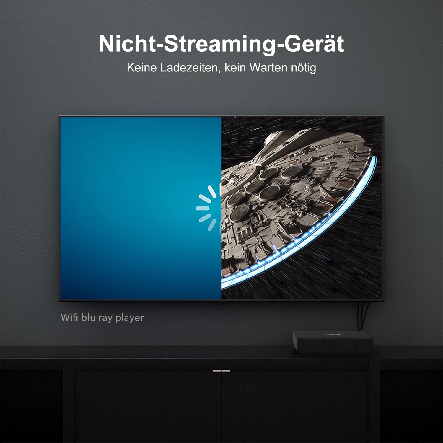 Full HD 1080P Blu Ray Disc Player mit Dolby Audio, Alle DVDs und Region B 2 Blu-Ray Filme Spielen, Unterstützung für Max 128G USB-Flash-Laufwerk + HDMI/AV-Ausgang + Eingebautes PAL/NTSC mit Kabeln