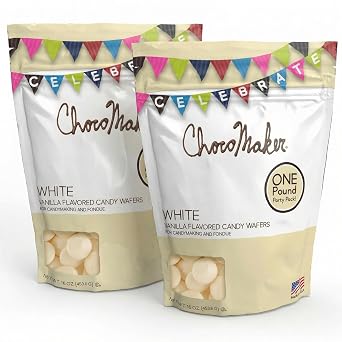 Chocomaker Milk Chocolate Mix, Premium Milk Chocolate Cocoa Powder for Baking, Candy Making, Hot Chocolate & Desserts 1 lb 2 pack, White Vanilla