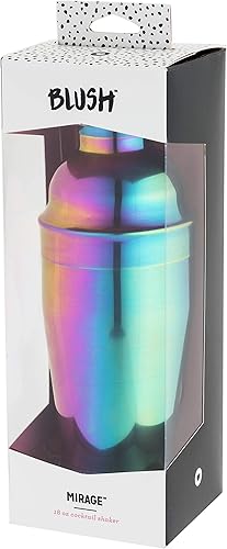 Miniatura 7 de Blush Mirage Rainbow - Coctelera para cócteles fríos, Margarita, Whisky Sour, coctelera de Martini espresso de acero inoxidable con colador para