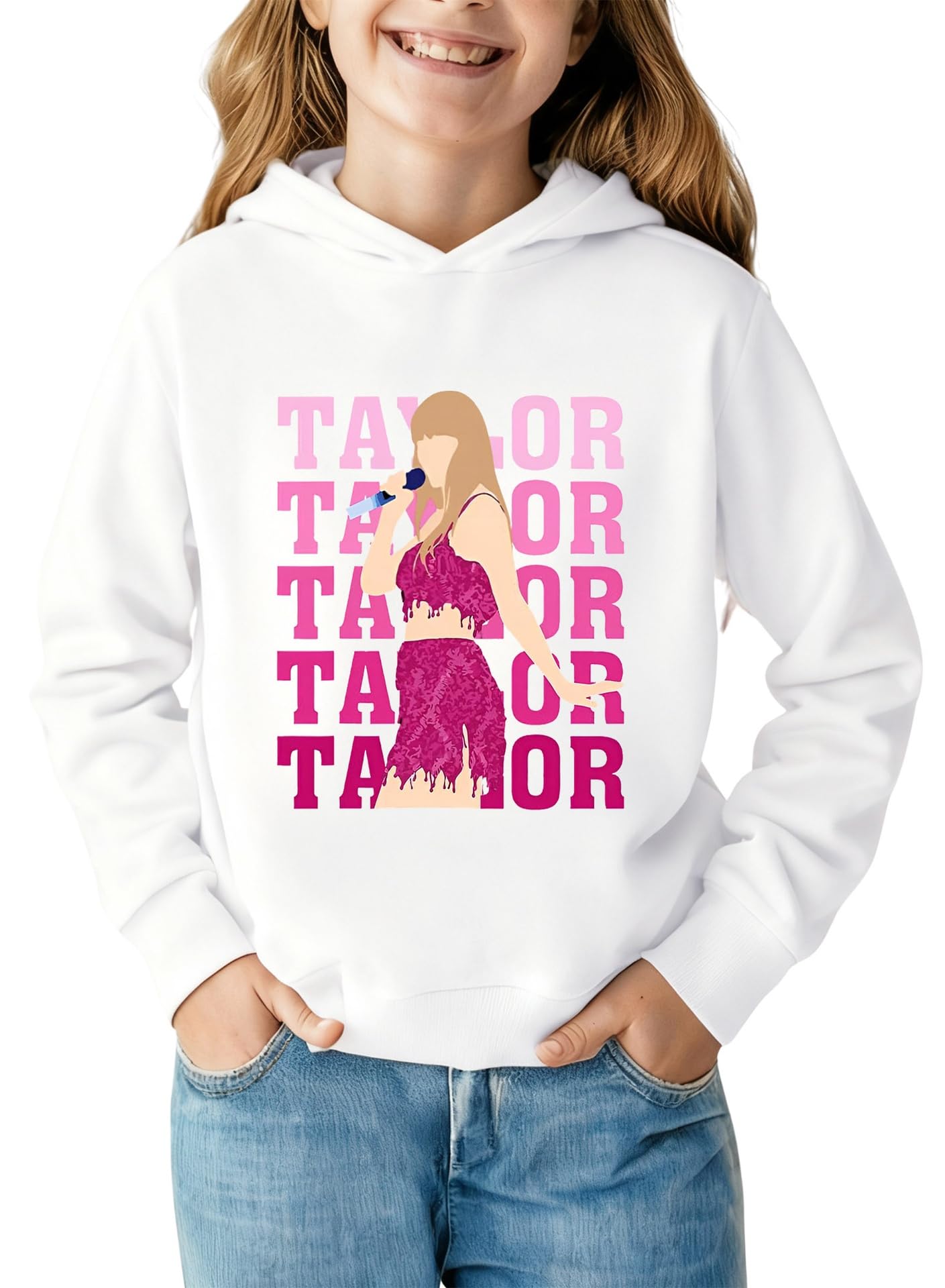 Girls Country Music Hoodie - Kids Singer Concert Graphic Sweatshirt Fans Birthday Gifts Casual Top Valentine Outfit