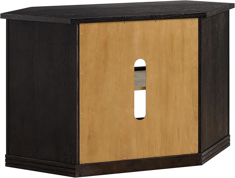 Martin Svensson Home Timber Ridge Corner TV Stand 49.5" Wood & Glass, Black image 7