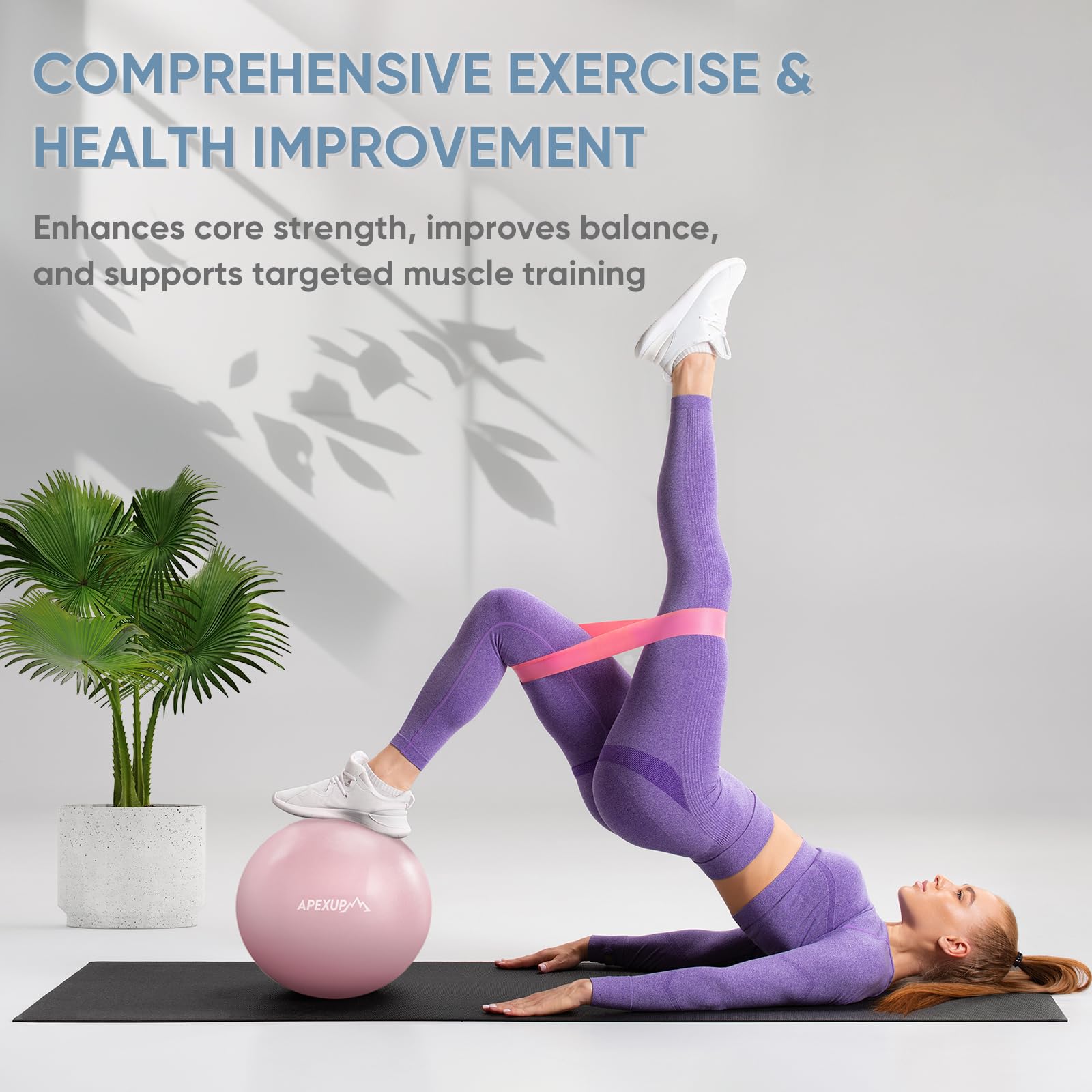 APEXUP Pilates Ball - Balance & Core Workout -8 APEXUP Pilates Ball - Balance & Core Workout -8