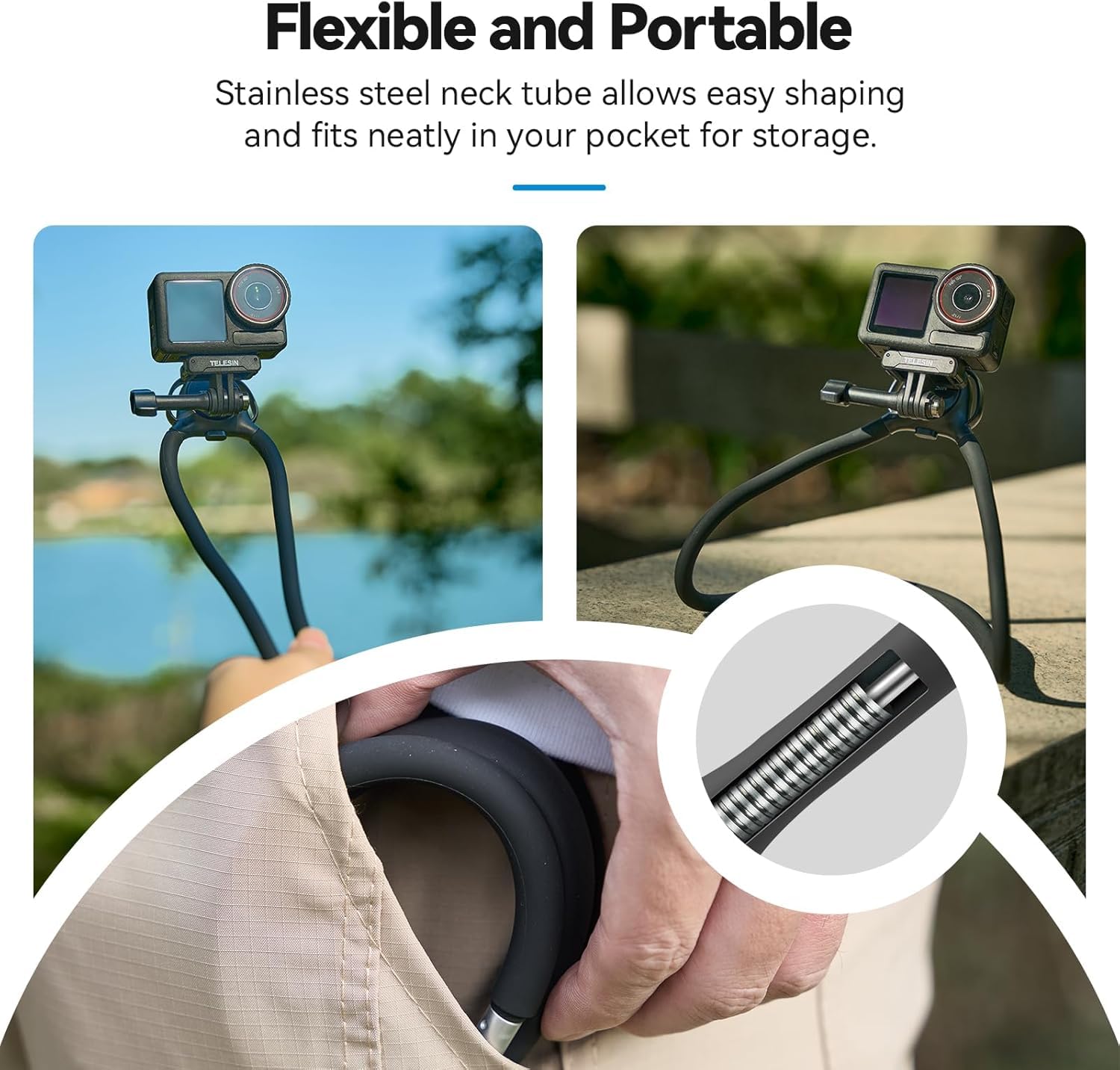 TELESIN Neck Mount Se 2.0 Combo Set, Magnetic Phone Holder for iPhone Android, Chest Strap Hand Free POV Video Phone Stand for iPhone 16 15 14 13 12 Samsung Android Action Cameras 1