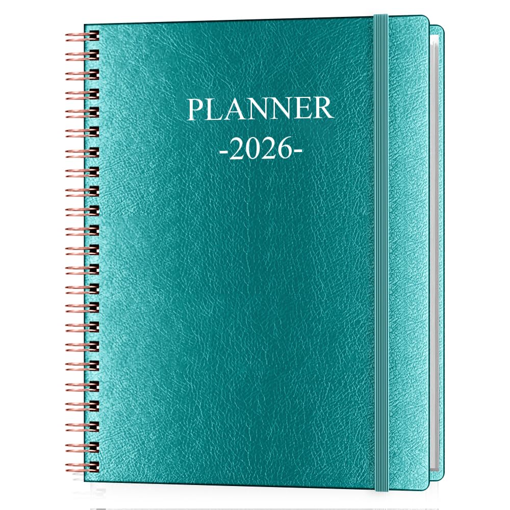 Planner 2026 - Weekly & Monthly Planner Runs from January 2026 to December 2026, 8.5 x 11", 12 Month Tabs, Inner Pocket, PU Leather Cover with
