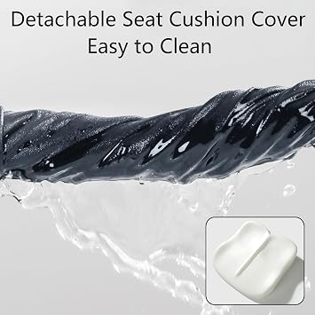 Wedge Cushion for Chair, Breathable Adult Booster Seat for Car, Portable Car Seat Booster Comfort Non-Slip Driver Seat Cushion for Dwarf Driving, Washable, Black, 17.7x17.7in