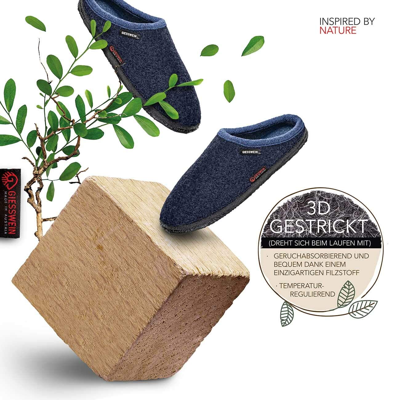 Giesswein Pantoufles Dannheim - Chaussons Chauds en Feutre pour Hommes et Femmes, Mules antidérapantes, Chaussons en Laine Unisexes