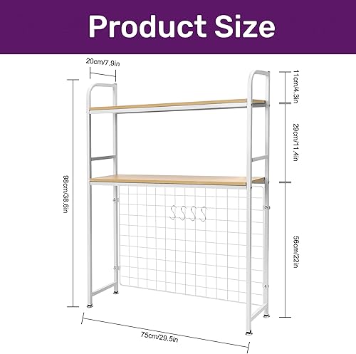 Miniatura 3 de Estantería de escritorio, estantería de escritorio, estante de exhibición multiusos de 2 niveles, organizador de escritorio ajustable para