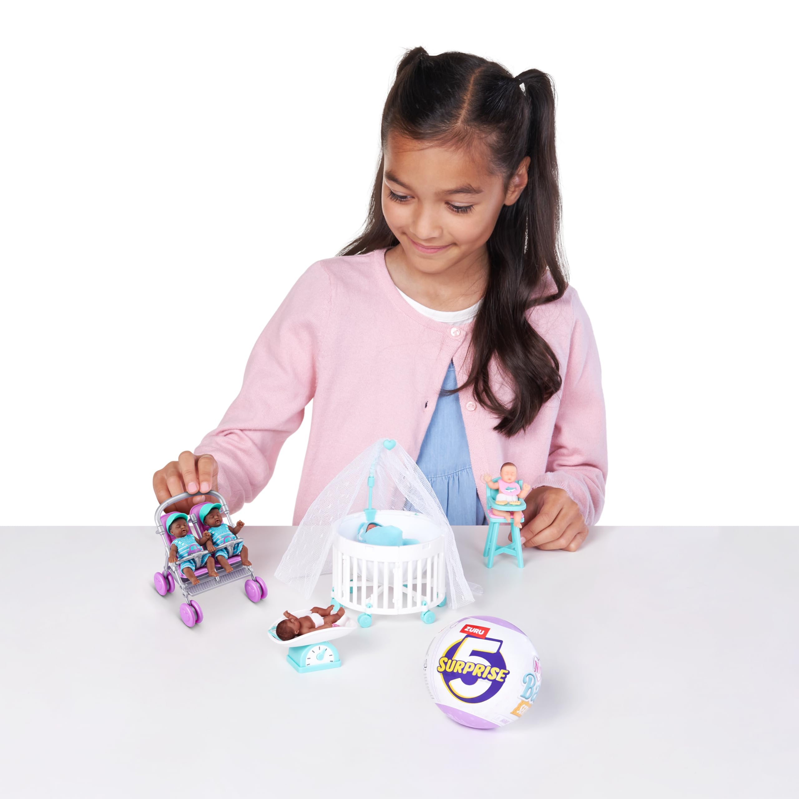 5 Surprise My Mini Baby Series 2 od ZURU, kolekcjonerska tajemnicza kapsułka, zabawka dla dziewcząt, realistyczne miniaturowe dziecko, zestaw do zabawy i akcesoria (pojedyncza kapsułka)