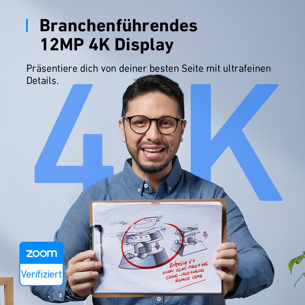 AnkerWork, C310 Webcam, 4K