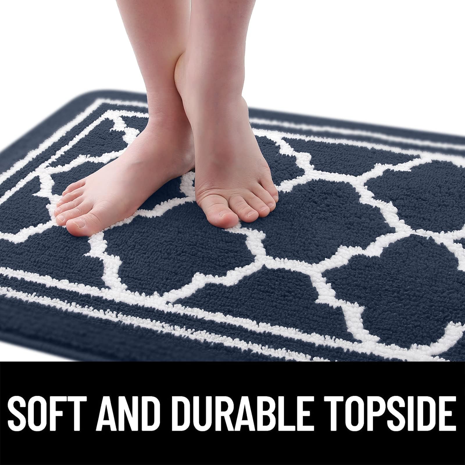 Homaxy Washable Door Mats Indoor, Dirt Trapper Mat Absorbent Non-Slip Low Profile Doormat for Entrance Inside, Kitchen - Image 3