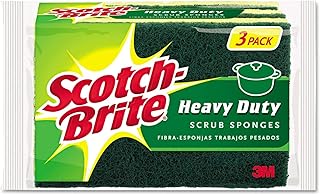 Scotch-Brite, MMMHD3, Heavy-Duty Scrub Sponges, 3 / Pack, Yellow,Green