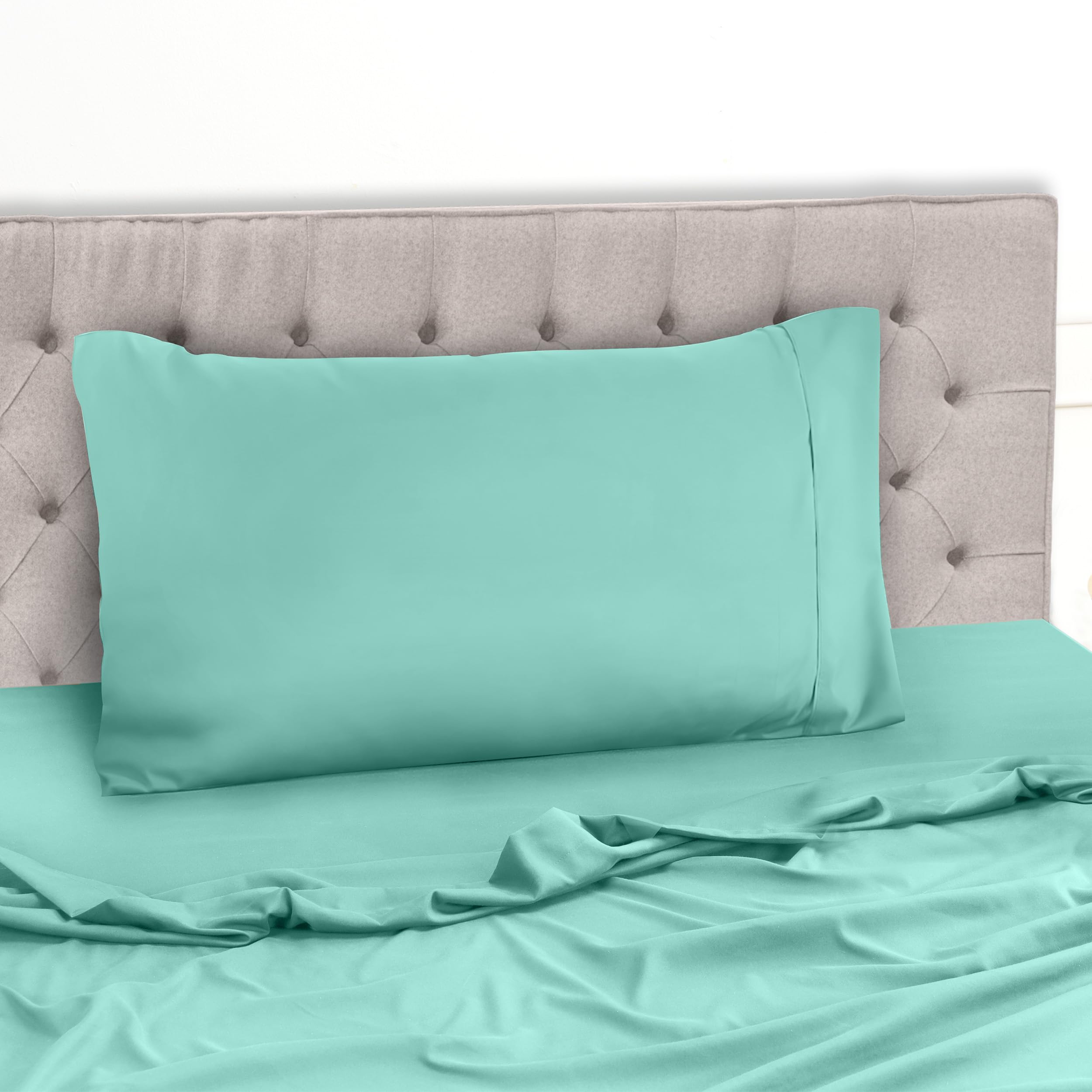 Lenzuolo Singolo In Microfibra - 167x243 Cm - Morbido E Traspirante - Bianco - Foto 5