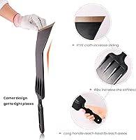 Vista 3 de NEWISHTOOL Herramientas de tinte de ventana, kit de rasqueta niveladora, raspador de paleta negra de boca ancha y fregador con almohadillas