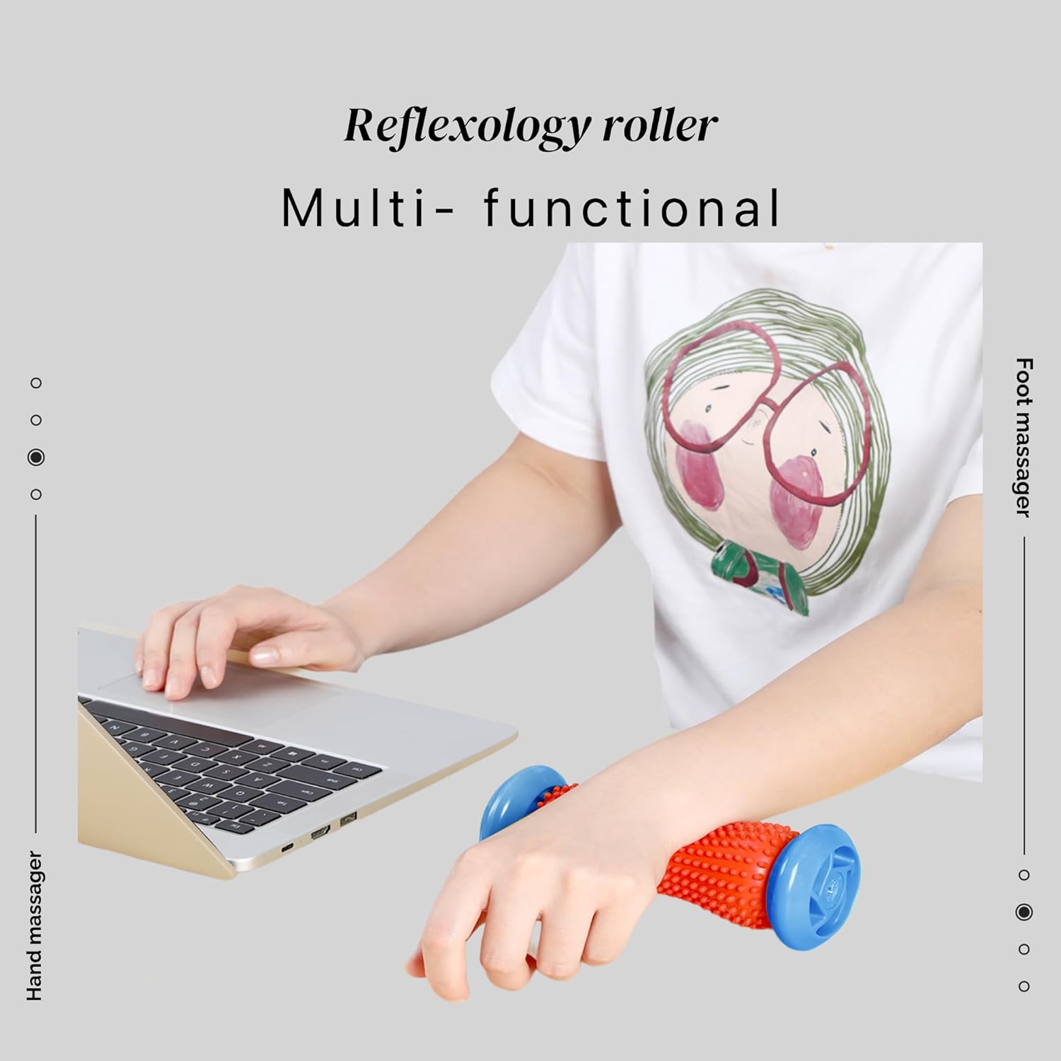 Portable Plantar Fasciitis Massager Foot Roller, an Effective Deep Tissue Muscle Massager and Foot Pain Relief Tool, Ideal as a Relaxation Gift and Reflexology for Nerve Relaxation - Image 7