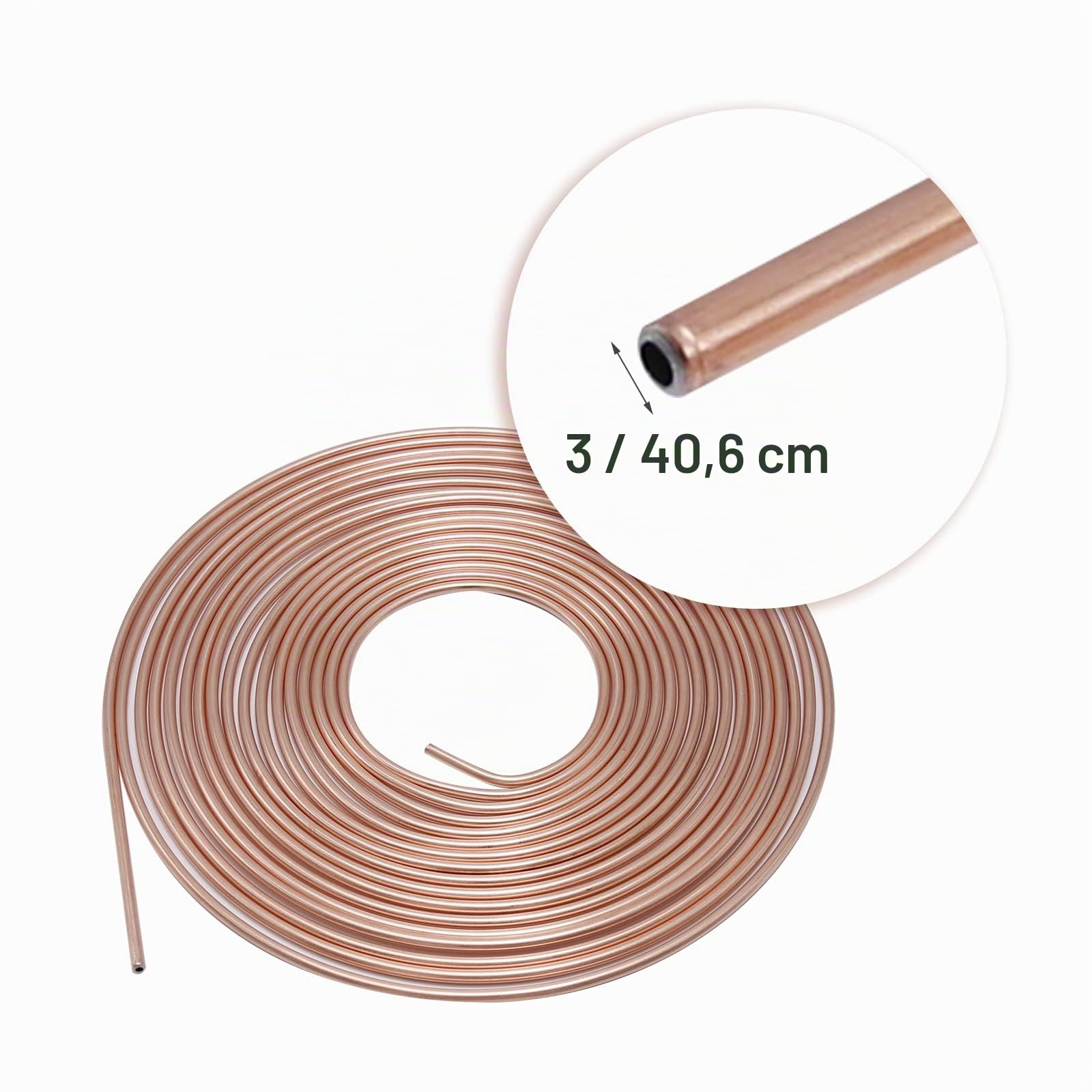 Hoypeyfiy Tuyau de frein de voiture de 10 m avec revêtement en cuivre, kit de conduites de frein avec 16 raccords d'écrous (10 m)