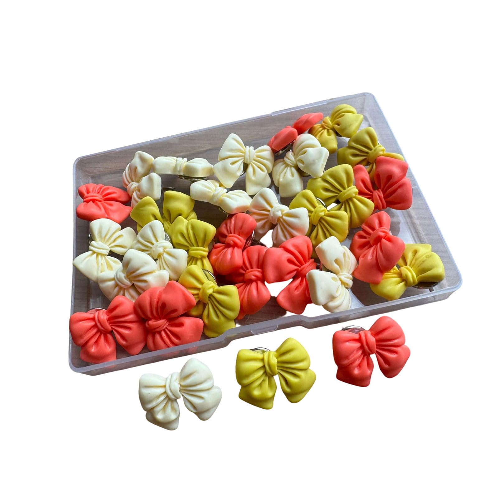 Bowknot Theme Thumbtacks Safe Design Push Pins with Box for Home Decoration Craft Thumbtacks