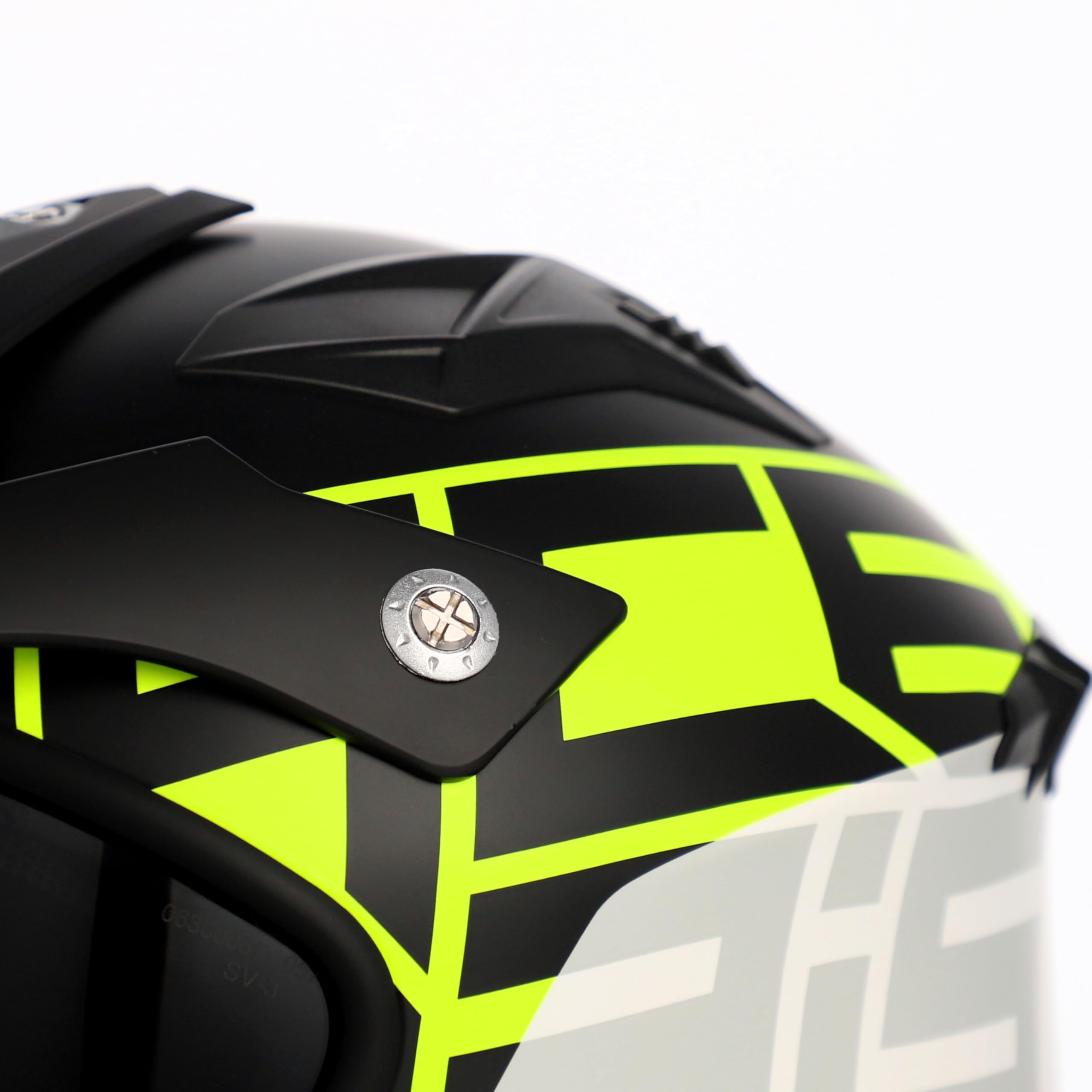 ACERBIS Helmets Casco Jet Aria Blanco Negro Fluor Totalmente Homologado 22.06 (L 59/60)