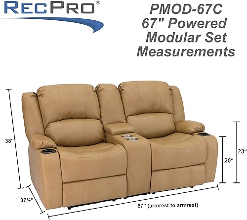 Miniatura 116 de RecPro Charles - Sofá reclinable doble de pared de 58 pulgadas, para autocaravana, con tela mejorada (color plomizo)