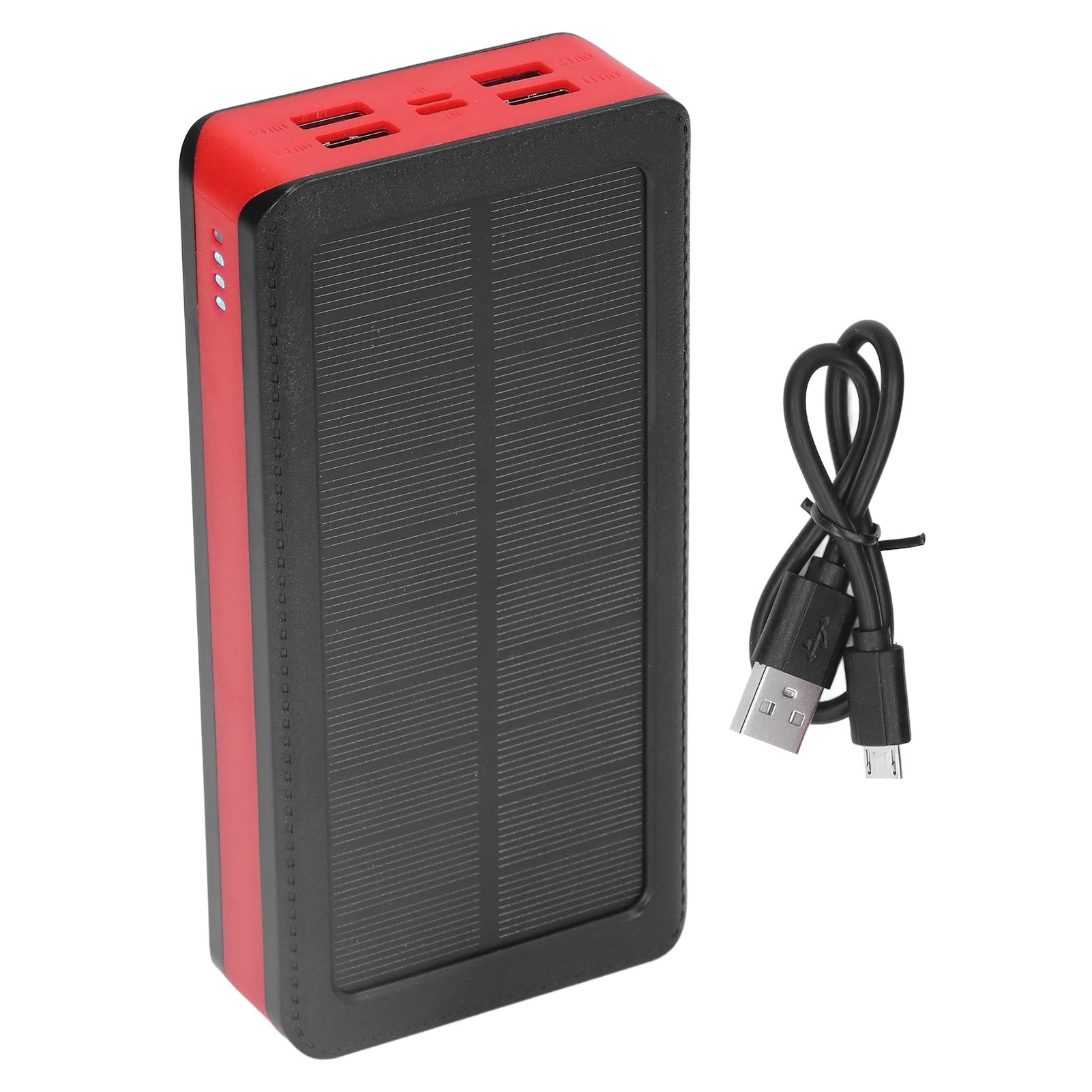 Cocoarm Caricatore Portatile Solar Power Bank Batteria Ai Polimeri 30000mAh 4 Porte USB 32 Luci LED Doppio Ingresso per Campeggio Escursionismo Viaggi Ricarica Telefono di Emergenza