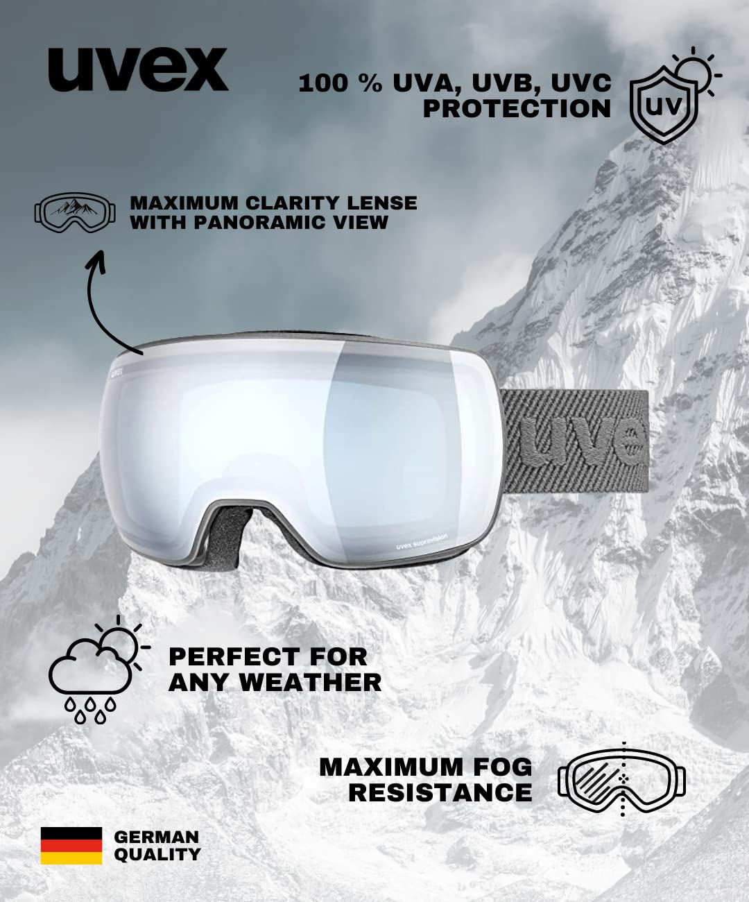 Uvex Compact Fm Gafas de esquí Unisex adulto (Pack de 1)