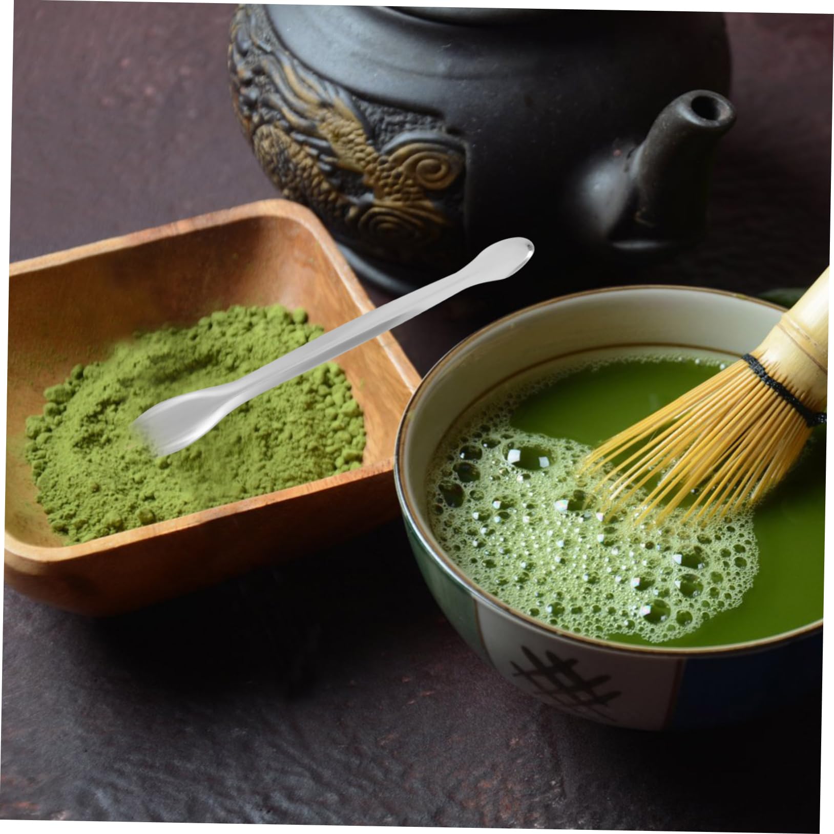 MUCKLILY Experiment Spoons 10pcs Measuring Scoop Double Heads Non-Stick for Lab and Chemistry