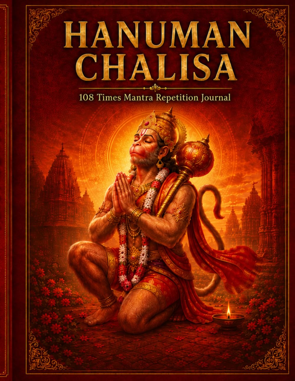 Hanuman Chalisa 108 Times Prayer Book: Sacred Devotional Pages for Chanting, Reflection, Strength, Protection and Inner Peace