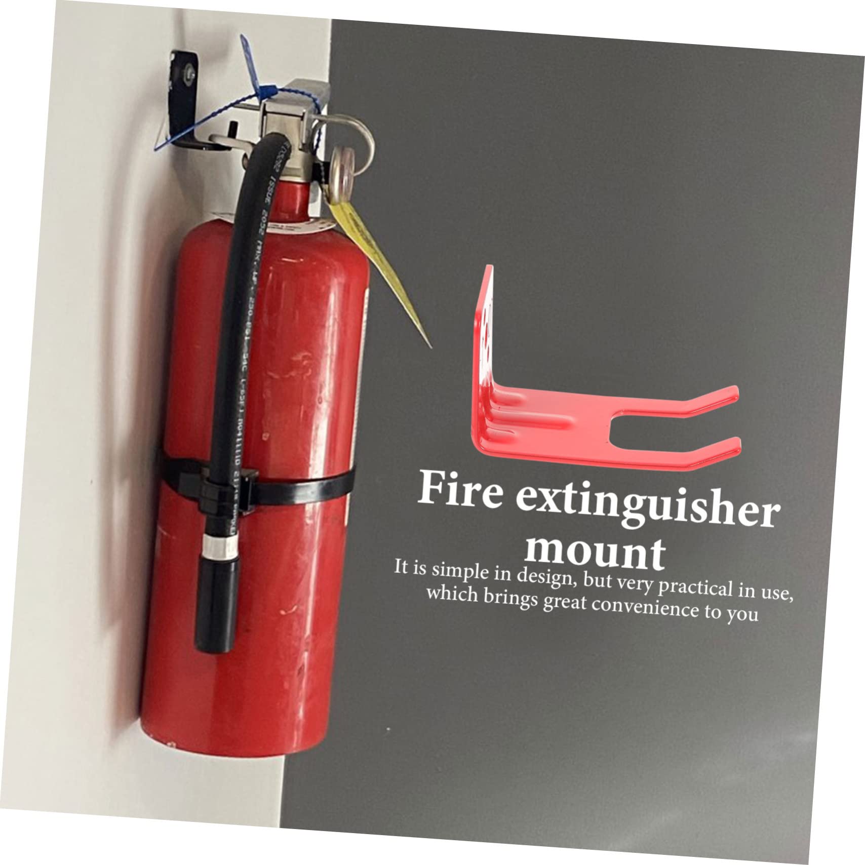 4pcs Fire Extinguisher Bracket Hook Fire Alarm Pull Station Fire Extinguisher Wall Bracket Fire Extinguisher Holder for Car Fire Extinguisher Stand Fire Extinguisher Supplies Iron Levemolo