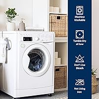 Vista 7 de Cottingon 4 piezas de sábanas tamaño queen para sofá cama, 100% sábanas de microfibra cepillada para sofá, se ajusta fácilmente hasta 8" de Azul