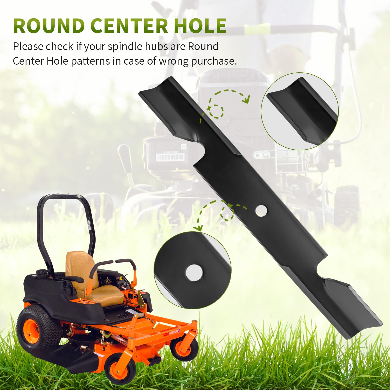 Lame di ricambio 482878 ad alto sollevamento, compatibili con trattori tosaerba Scag Tiger Cub Wildcat Turf Tiger, sostituisce 21227S, 482462, 48108, 481707, 481711, confezione da 3