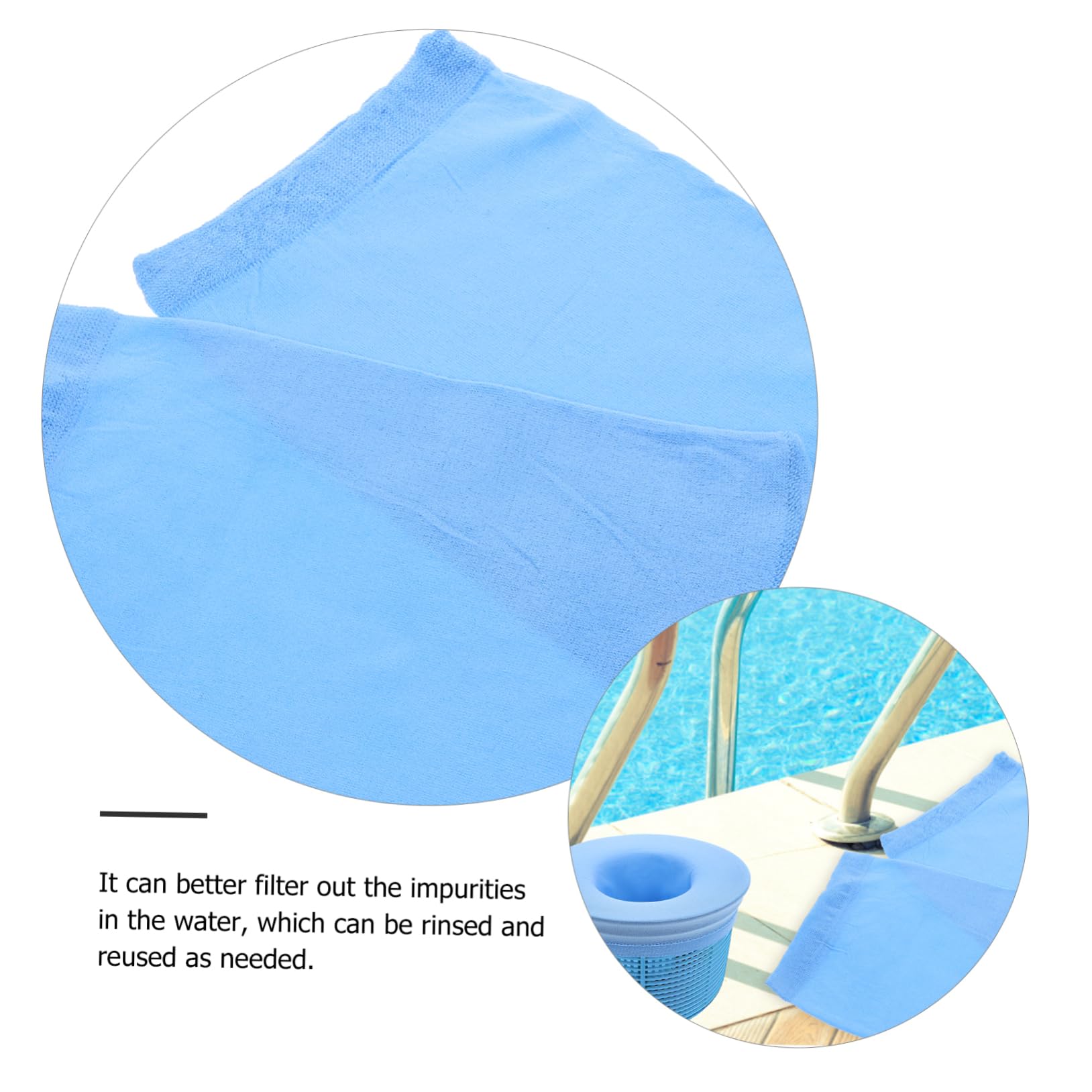 5 Series Calcetines Skimmer Piscina Bolsa Filtrante Reutilizable Limpieza De Residuos Y Suciedad Compatible con Skimmers 20 Piezas X 5