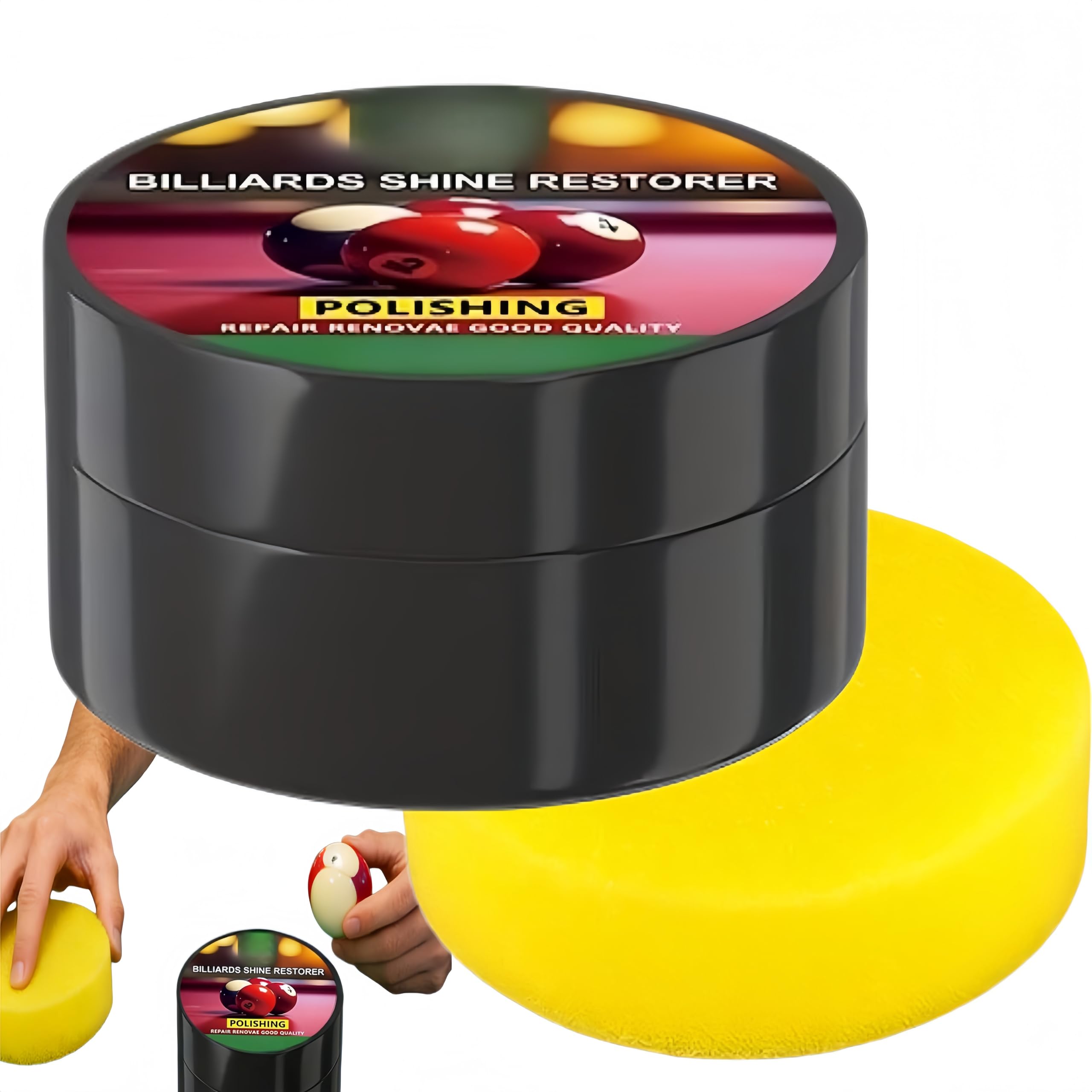 Wyhrse Billiard Shine Restorer,Billiard Ball Shine Restorer Wax,Pool Snooker Ball Cleaner Polishing Wax,Gently Polishes without Damaging The Surface,Durable and Long Lasting,Accessories for Beginners