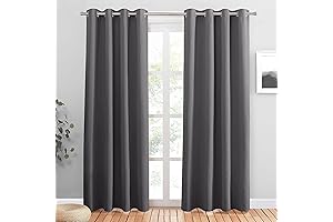 PONY DANCE Blackout Curtains for Bedroom 55 x 80 Inch Long