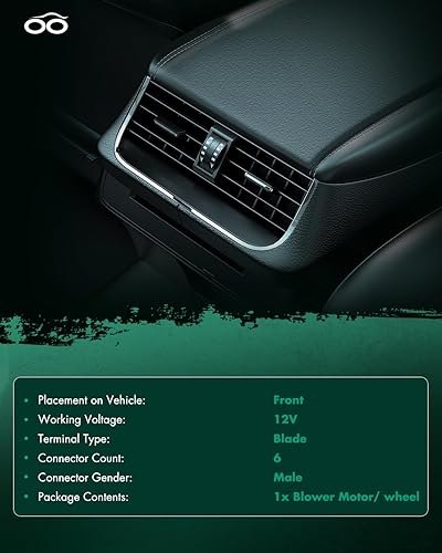 Vista 813 de SCITOO 700188 Reemplazo del motor del ventilador HVAC con jaula de ventilador para Toyota Tacoma 2005-2015, reemplazo OE - 87103-04043, 87103-04044