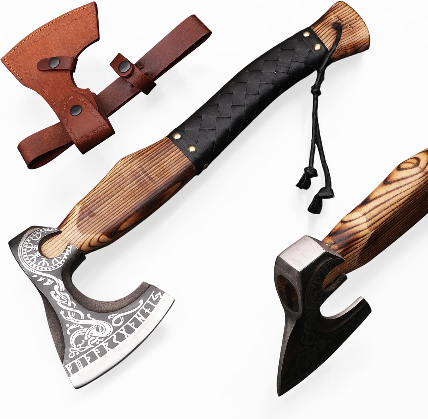 17.5 Handmade Viking Axe - Ideal for Collectors & Enthusiasts | Authentic, Artisan-Crafted | Medieval Styled Axe with Durable and Robust High Carbon Steel