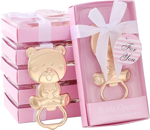 Paquete de 24 abrebotellas de oso para baby shower, recuerdos para invitados, abrebotellas en forma de oso, regalos de devolución de baby shower,